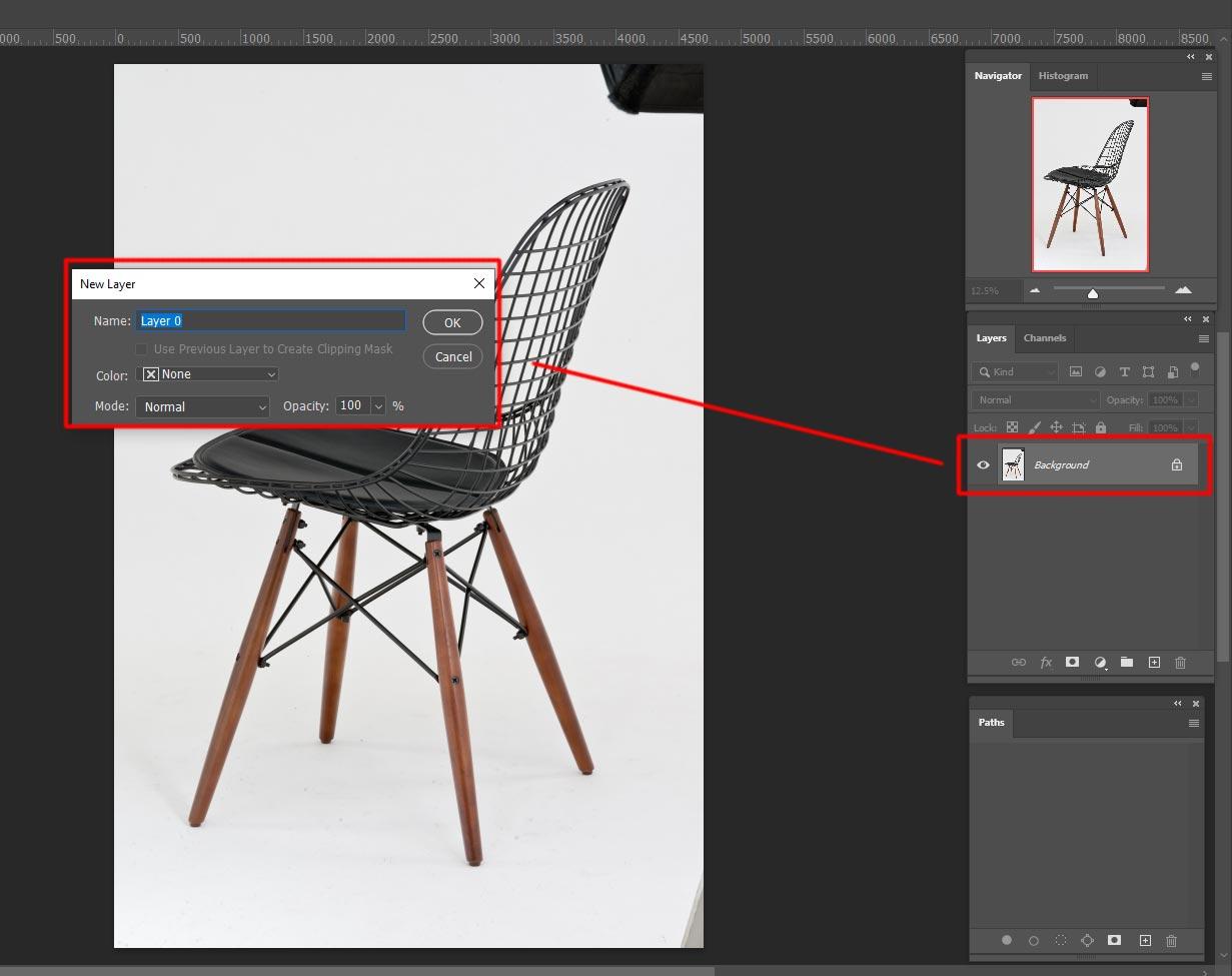 How to unlock layer icon to make an image in Photoshop
